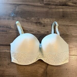 Victoria's Secret Body By Victoria Lined Strapless Bra Mint Green Lace 34DDD